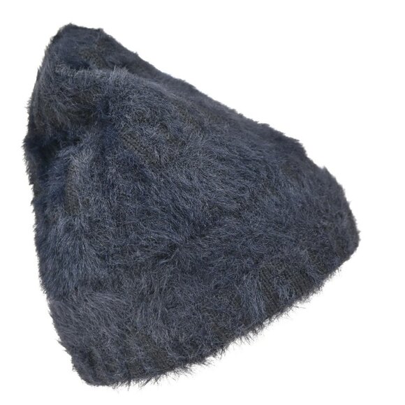 BALENCIAGA LOGO Knit Cap Onesize 55/61 Nylon Wool Fur Black 66RL700 main image 11
